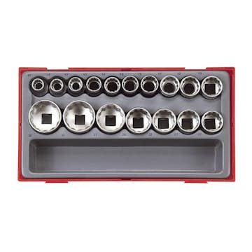 Hylssats 17 delar med 1/2 fyrkantsfäste Teng Tools TT1217