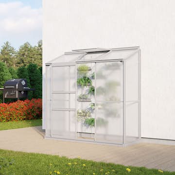 Växthus Vitavia Ida 1300 4mm Polykarbonat Med Sockel Plast Växthus