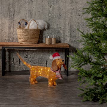 Utomhusdekoration Star Trading Tecidy Hund 42  cm B/O