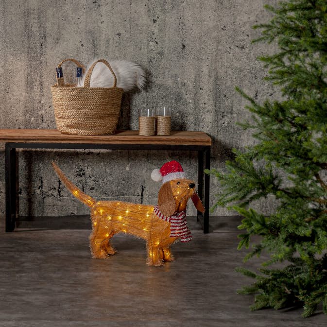 Utomhusdekoration Star Trading Tecidy Hund 42  cm B/O