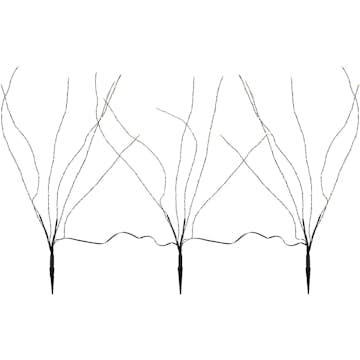 Ljusträd Star Trading Reedy 60 cm 3x60 L Svart