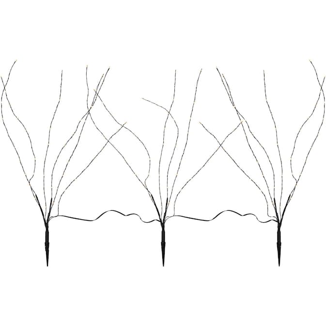 Ljusträd Star Trading Reedy 60 cm 3x60 L Svart