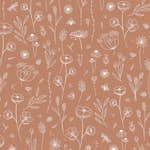 Tapet Little Dutch Wild Flowers Rust