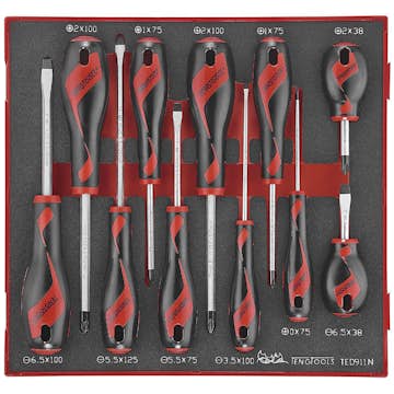 Skruvmejselsats 11 delar Teng Tools TED911N