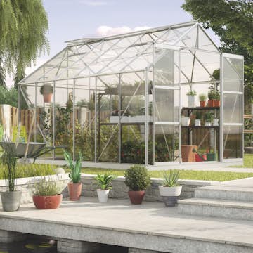 Växthus Vitavia Uranus 9,9 med Sockel och 2 Fönsteröppnare