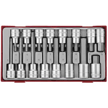 Insex hylsbitssats 16 delar med 1/2 tum fyrkantsfäste Teng Tools TTHEX16