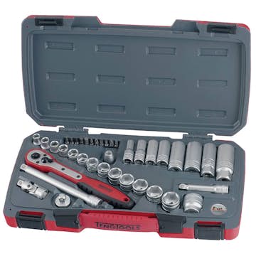 Hylsnyckelsats med 3/8 tum fyrkantsfäste Teng Tools T3839