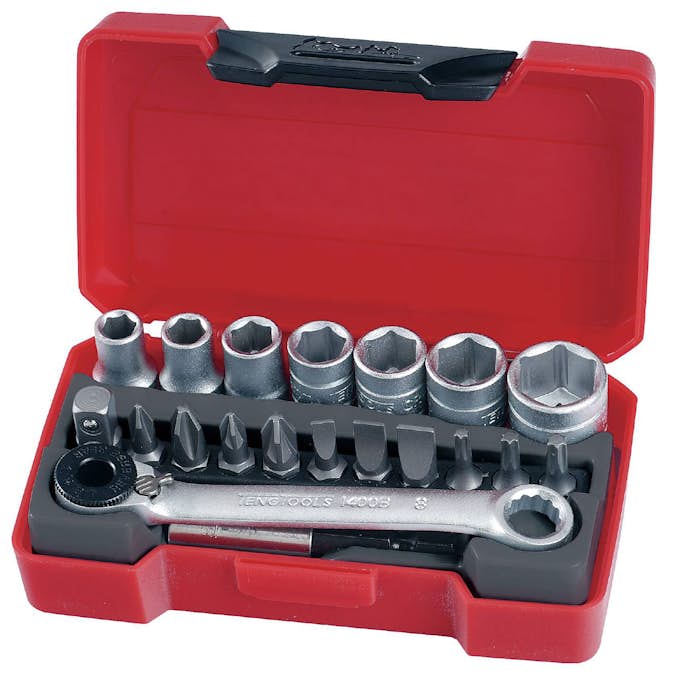 Hylsnyckelsats med 1/4 tum fyrkantsfäste Teng Tools T1420