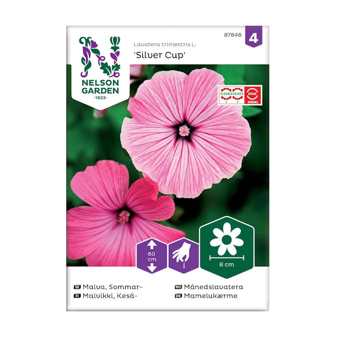 Frö Sommarmalva Nelson Garden Silver Cup Rosa