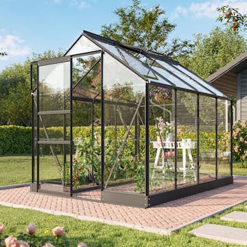 Växthus Vitavia Apollo Aluminium med Sockel