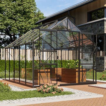 Växthus Vitavia Mars 8300 3mm Härdat Glas Svart