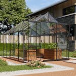 Växthus Vitavia Mars 8300 3mm Härdat Glas Svart Med Sockel