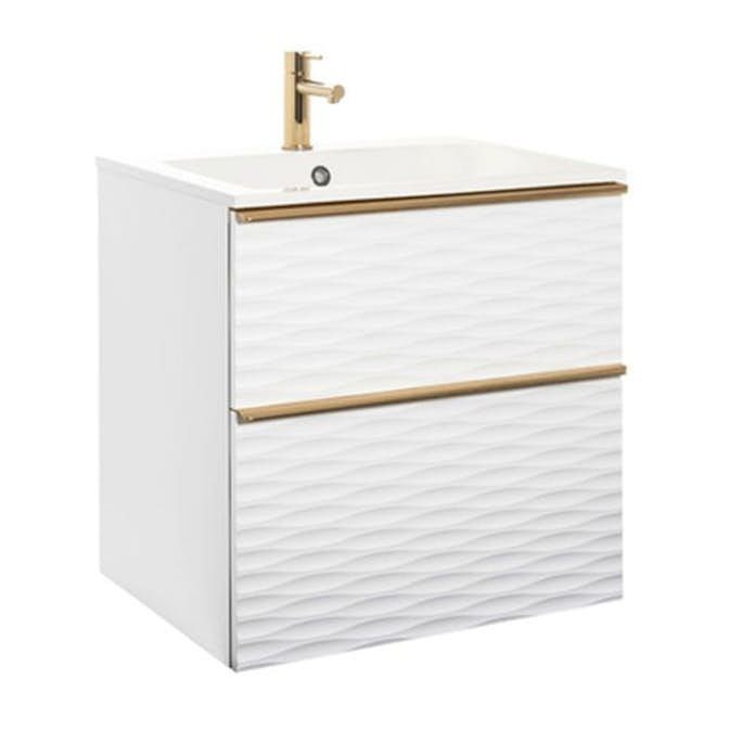 Tvättställsskåp Alterna Isella Aqua Wave med Ariella Tvättställ Mineralkomposit