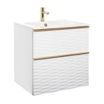 Tvättställsskåp Alterna Isella Aqua Wave med Ariella Tvättställ Mineralkomposit