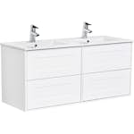 Tvättställsskåp Alterna Gabriella med Porslin Tvättställ 120 Dubbel