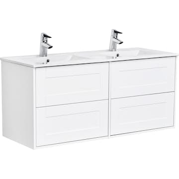 Tvättställsskåp Alterna Gabriella med Porslin Tvättställ 120 Dubbel