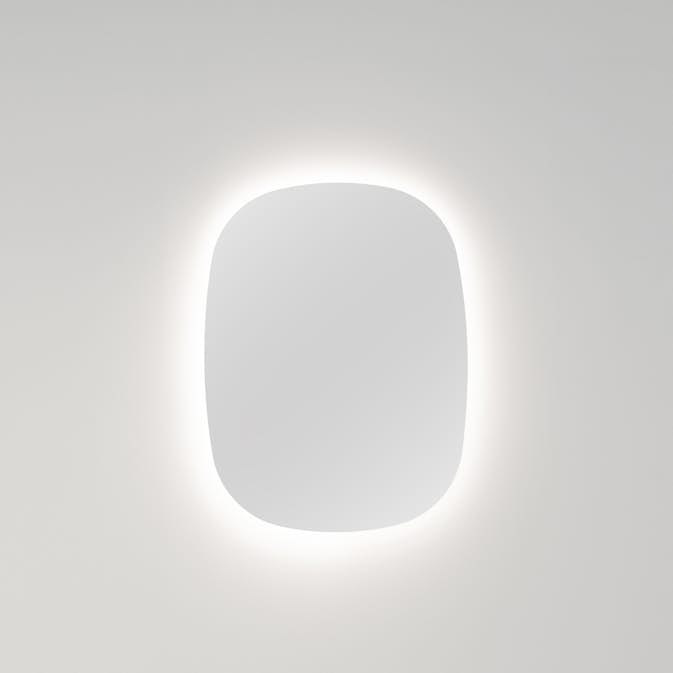 Badrumsspegel Macro Design Vega Oval Ambilight med Bakgrundsbelysning