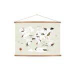 Hängande Affisch Art for the Home World Map Animals 70x100