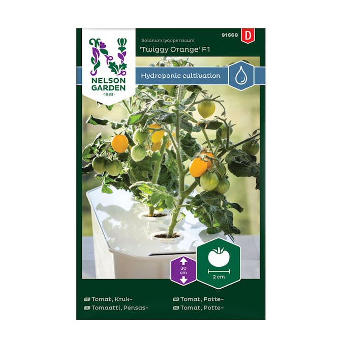 Frö Tomat Nelson Garden Kruk Twiggy Orange F1
