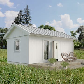 Attefallshus Vibostugan Njuta 25-1 24,3 m² Trähus med Sadeltak