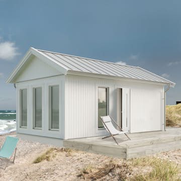 Attefallshus Vibostugan Njuta 25-3 24,3 m² Trähus med Sadeltak