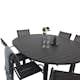 Utebord Venture Home Marbella Förlängningsbart Aluminiumbord, Ovalt Ø 140 cm Svart