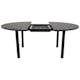 Utebord Venture Home Marbella Förlängningsbart Aluminiumbord, Ovalt Ø 140 cm Svart