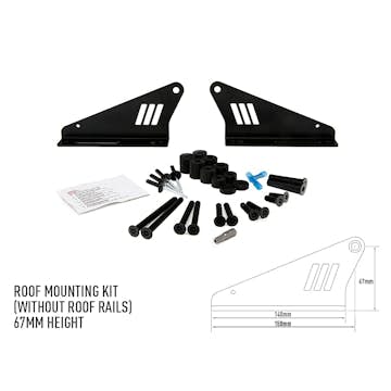 Fäste Lazer För Takmontering Bilar Utan Rails 67mm 930753