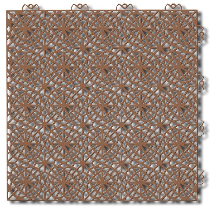 Golvplatta Bergo XL Cedar Wood Golvtrall i Plast