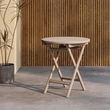 Cafébord Venture Home Kenya Ø70 Vittvättad