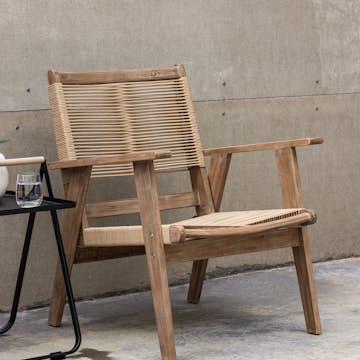 Loungefåtölj Ute Venture Home Peter Trädgårdsstol i Trä