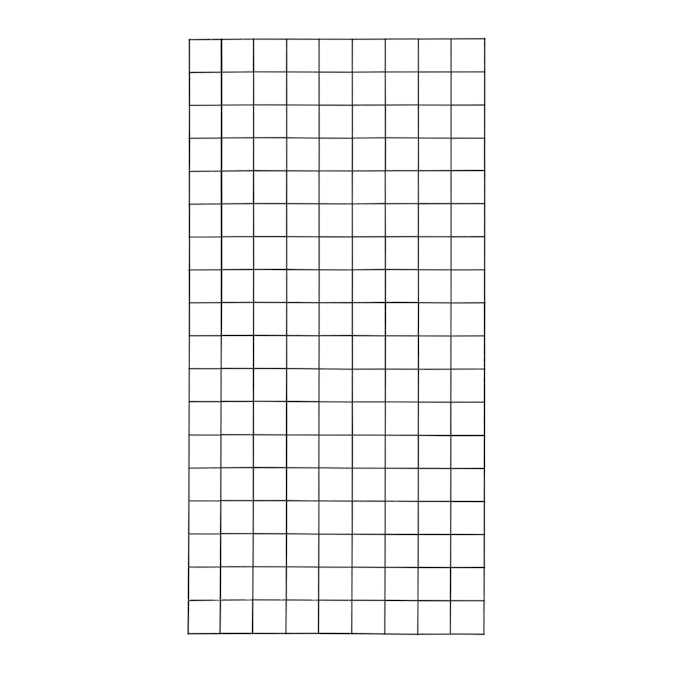 Spalje PLUS Svart Stål för Utomhus & Balkong Användning, Maskstorlek 10x10 cm, Mått 90x180 cm