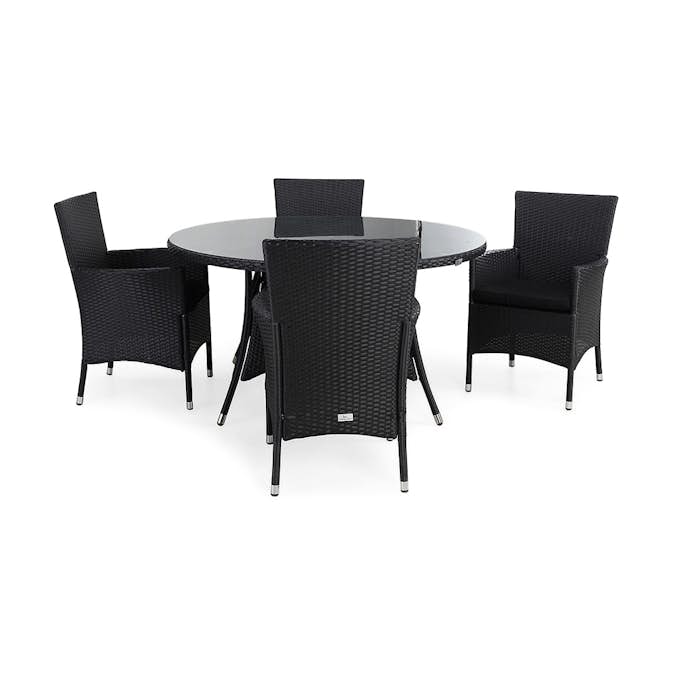 Matgrupp Utomhus Comfort Garden Thor Ø140 Lyx 4 inkl. Dynor