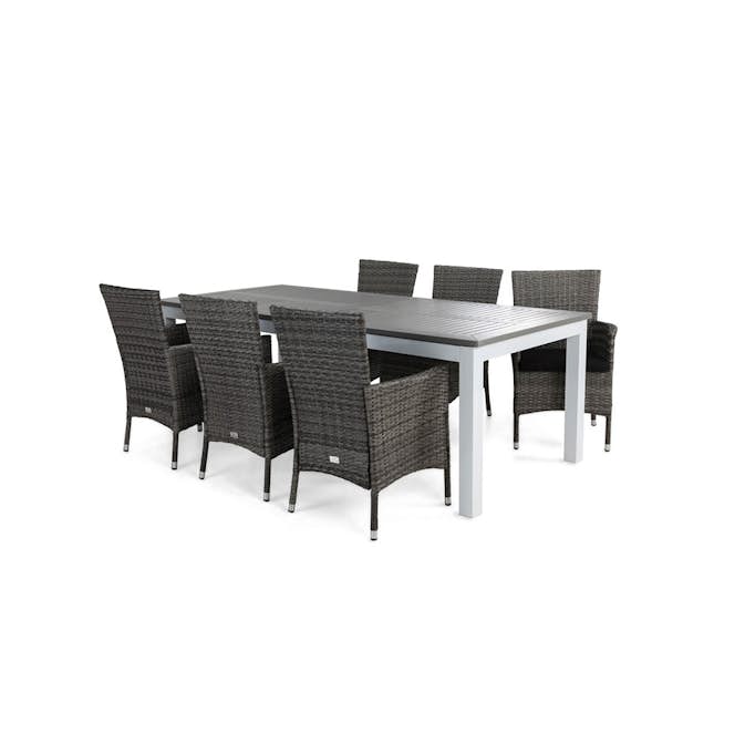 Matgrupp Comfort Garden Monaco 220-280 Thor 6 Vit inkl. Dynor