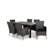 Matgrupp Utomhus Comfort Garden Monaco 152-210 Thor 6 Svart inkl. Dynor