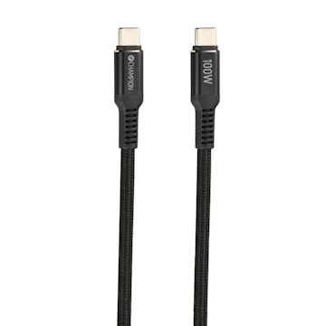 USB-C Champion kabel 100W 1m Svart