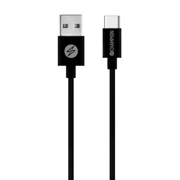 USB-A Champion till USB-C Kabel 2m Svart