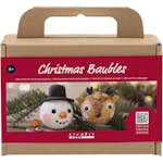 Julgranskulor Creativ Company Mini DIY Kit Ren och snögubbe