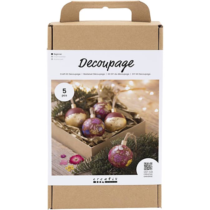Decoupage Creativ Company DIY Kit Julrött Torkade blommor