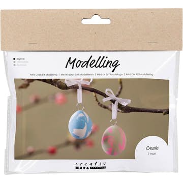 DIY-kit Creativ Company Modellera Marmorerade Ägg