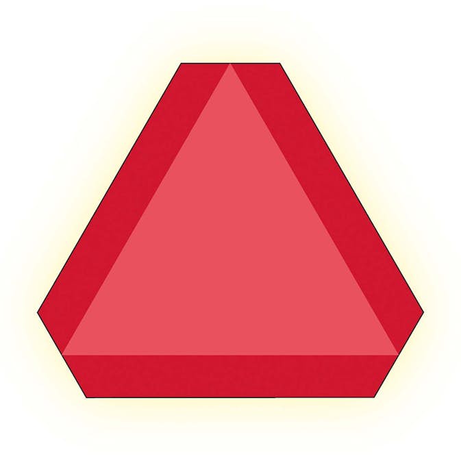 Skylt Systemtext Långsamtgående Fordon Aluminium