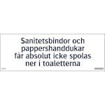 Skylt Systemtext Sanitetsinstruktion Toa 210x74 mm Plast