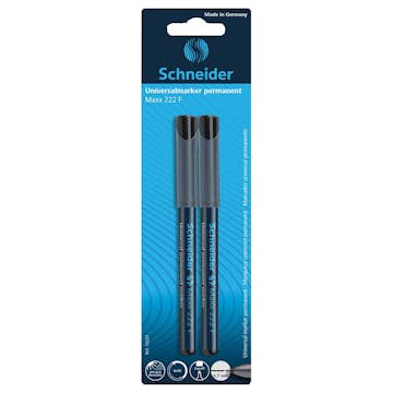 Märkpenna Schneider Maxx 222 Svart 2-Pack