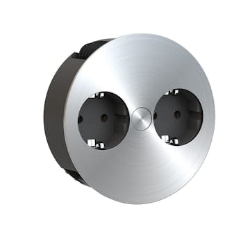 Eluttag Beslag Design Twist 230V 2-uttag