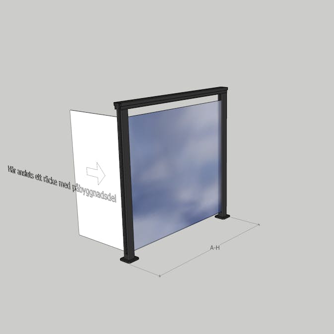 Glasräcke Novoroom Komplett Sektion A-H