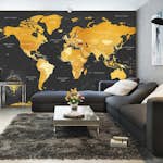 Fototapet Arkiio Map Golden World