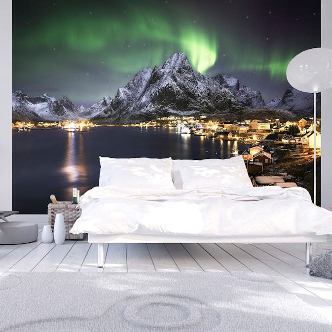 Fototapet Arkiio Självhäftande Aurora Borealis