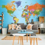 Fototapet Arkiio Självhäftande World Map Colourful Geography