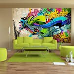 Fototapet Arkiio Självhäftande Funky Graffiti