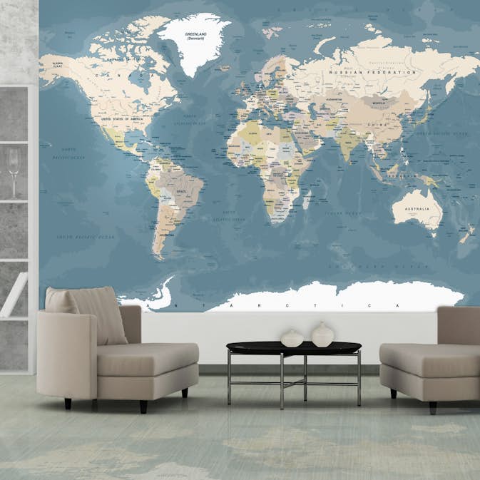 Fototapet Arkiio Vintage World Map 450x315 cm